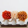 Arrangements & Greenery-Kirkland's Home Spider Mum Arrangement In Wooden Ledge Orange/Ivory/Tan