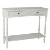 Console Tables-Kirkland's Home Spindle 2-Drawer Console Table White