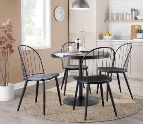 Dining Chairs-Kirkland's Home Spindle High Back Dining Chairs, Set Of 2 Black