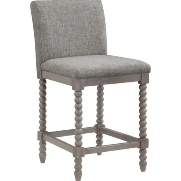 Bar Stools & Counter Height Stools-Kirkland's Home Spindle Legs Counter Stool Gray