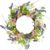 Wreaths-Kirkland's Home Spiral Lavender And Wildflower Blend Wreath Green/Pink/Purple
