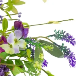 Wreaths-Kirkland's Home Spiral Lavender And Wildflower Blend Wreath Green/Pink/Purple