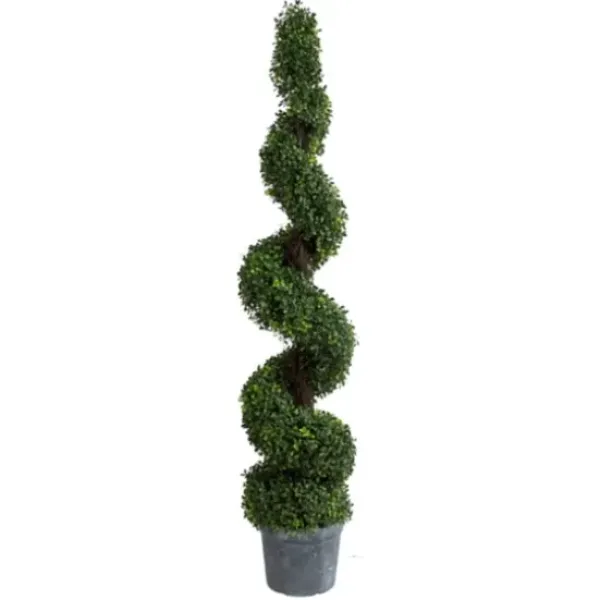 Trees & Topiaries-Kirkland's Home Spiral Potted Boxwood Topiary