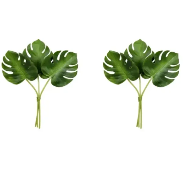 Stems & Bouquets-Kirkland's Home Split Philodendron Leaf Bundles, Set Of 2 Green