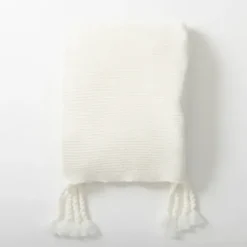 Blankets & Throws-Kirkland's Home Spring Knit Throw Blanket Ivory