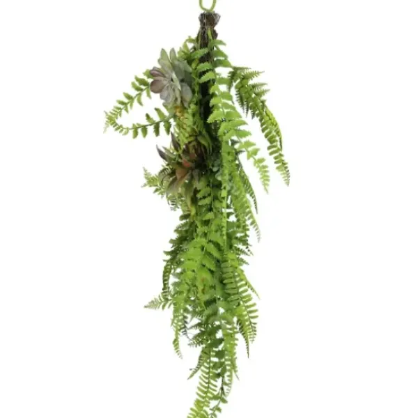 Wreaths-Kirkland's Home Spring Succulents Teardrop Swag Green
