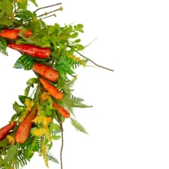 Wreaths-Kirkland's Home Springtime Carrots Easter Wreath Green/Orange
