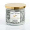 Candles-Kirkland's Home Spruce And Cedar Triple Wick Jar Candle Gray