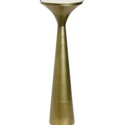 Accent & End Tables-Kirkland's Home Spun Gold Metal Tapered Cocktail Table Gold/White