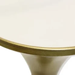 Accent & End Tables-Kirkland's Home Spun Gold Metal Tapered Cocktail Table Gold/White