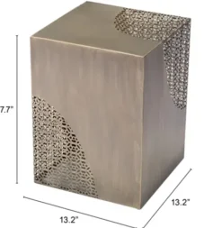 Accent & End Tables-Kirkland's Home Square Antique Gold Metal Accent Table