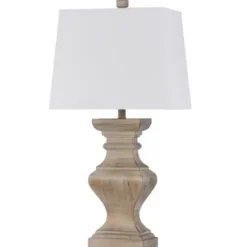 Table Lamps-Kirkland's Home Square Candlestick Table Lamp Tan