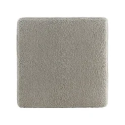 Benches & Ottomans-Kirkland's Home Square Sherpa Upholstered Storage Ottoman Gray
