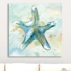 Canvas Art-Kirkland's Home Starfish Giclee Canvas Art Print Blue