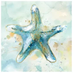 Canvas Art-Kirkland's Home Starfish Giclee Canvas Art Print Blue