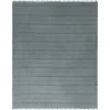 Blankets & Throws-Kirkland's Home Steel Woven Stripes Cotton Throw Gray