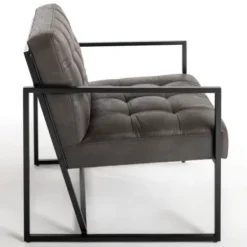 Accent Chairs-Kirkland's Home Steele Wyatt Faux Leather Accent Chair Gray