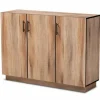 Cabinets & Sideboards-Kirkland's Home Stella Contemporary Oak 3-Door Sideboard