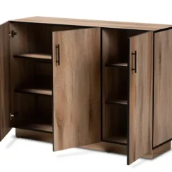 Cabinets & Sideboards-Kirkland's Home Stella Contemporary Oak 3-Door Sideboard