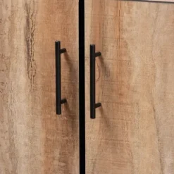 Cabinets & Sideboards-Kirkland's Home Stella Contemporary Oak 3-Door Sideboard