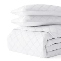 Quilts-Kirkland's Home Stitched Diamond 3-Pc. King Quilt Set White