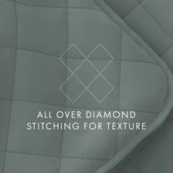Quilts-Kirkland's Home Stitched Diamond 3-Pc. King Quilt Set Green