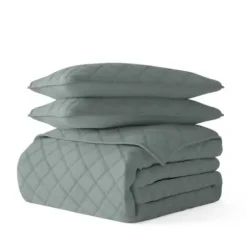 Quilts-Kirkland's Home Stitched Diamond 2-Pc. Twin Quilt Set Green