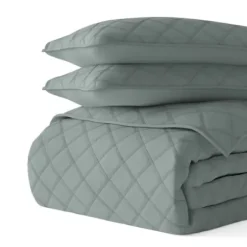 Quilts-Kirkland's Home Stitched Diamond 2-Pc. Twin Quilt Set Green