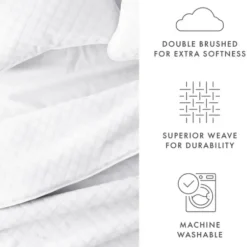 Quilts-Kirkland's Home Stitched Diamond 2-Pc. Twin Quilt Set White