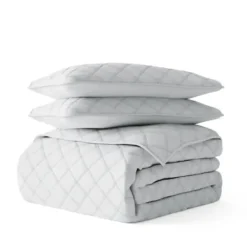 Quilts-Kirkland's Home Stitched Diamond 2-Pc. Twin Quilt Set Gray