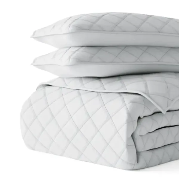 Quilts-Kirkland's Home Stitched Diamond 2-Pc. Twin Quilt Set Gray