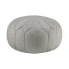 Benches & Ottomans-Kirkland's Home Stitched Round Ottoman Gray