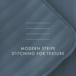Quilts-Kirkland's Home Stitched Stripes 3-Pc. Queen Quilt Set Blue