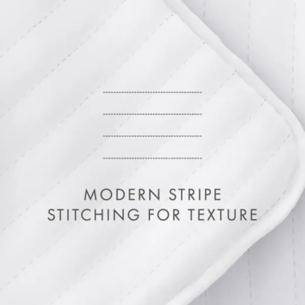 Quilts-Kirkland's Home Stitched Stripes 3-Pc. Queen Quilt Set White