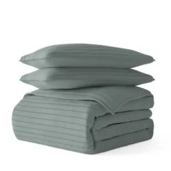 Quilts-Kirkland's Home Stitched Stripes 2-Pc. Twin Quilt Set Green