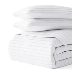 Quilts-Kirkland's Home Stitched Stripes 2-Pc. Twin Quilt Set White