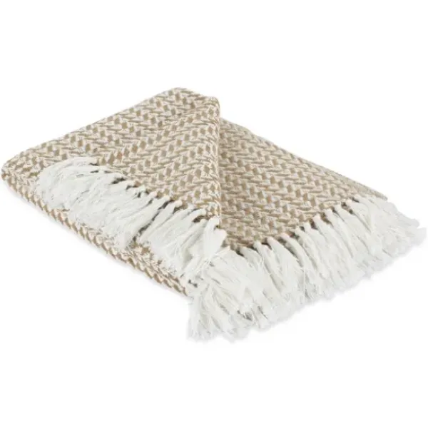 Blankets & Throws-Kirkland's Home Stone And White Arrowhead Throw Tan