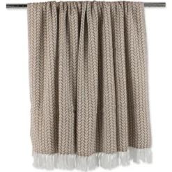Blankets & Throws-Kirkland's Home Stone And White Arrowhead Throw Tan