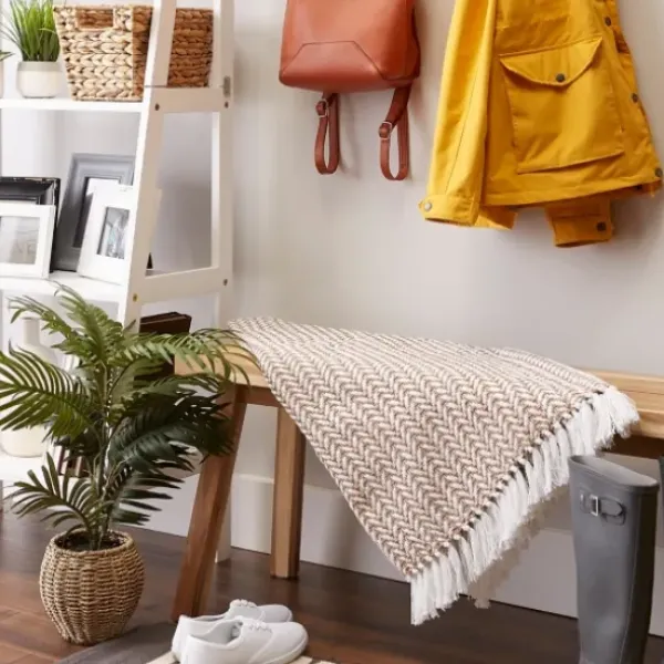 Blankets & Throws-Kirkland's Home Stone And White Arrowhead Throw Tan