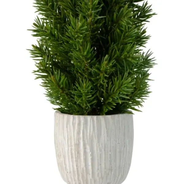 Trees & Topiaries-Kirkland's Home Stone Base Fir Mini Potted Christmas Tree Green/Gray