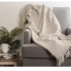 Blankets & Throws-Kirkland's Home Stone Chevron And Fringe Throw Brown