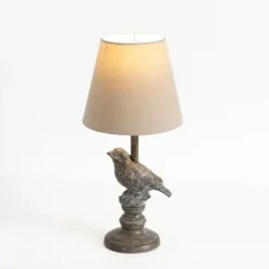 Table Lamps-Kirkland's Home Stone Gray Perched Bird Table Lamp Tan