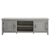 Tv Stands & Media Consoles-Kirkland's Home Stone Grooved Door Modern Farmhouse Tv Stand Gray
