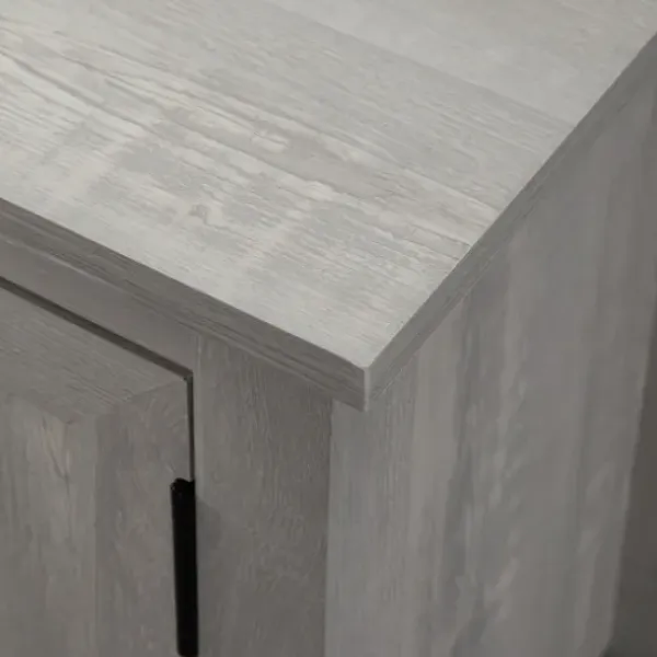Tv Stands & Media Consoles-Kirkland's Home Stone Grooved Door Modern Farmhouse Tv Stand Gray