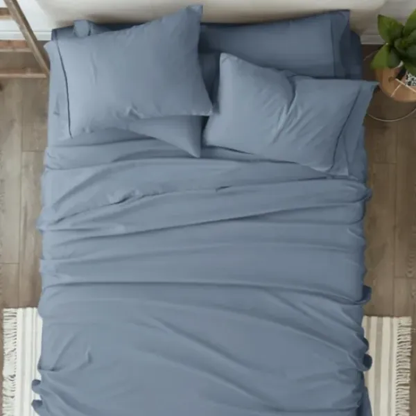 Bed Sheets-Kirkland's Home Stone 6-Pc. King Sheet Set Blue