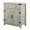 Cabinets & Sideboards-Kirkland's Home Stone Rustic Barndoor Cabinet Gray