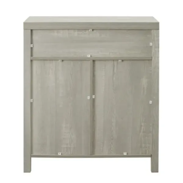 Cabinets & Sideboards-Kirkland's Home Stone Rustic Barndoor Cabinet Gray