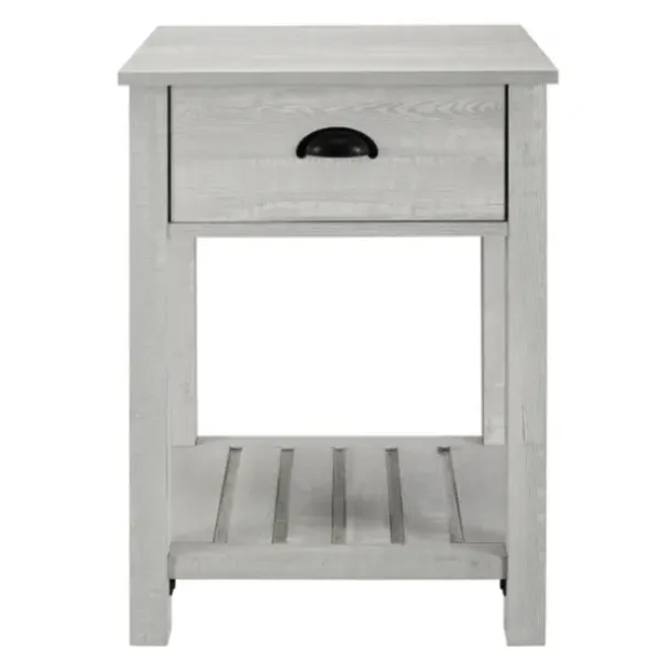 Accent & End Tables-Kirkland's Home Stone Single Drawer Accent Table Gray