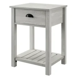 Accent & End Tables-Kirkland's Home Stone Single Drawer Accent Table Gray
