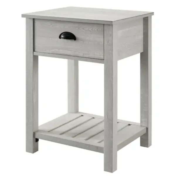 Accent & End Tables-Kirkland's Home Stone Single Drawer Accent Table Gray